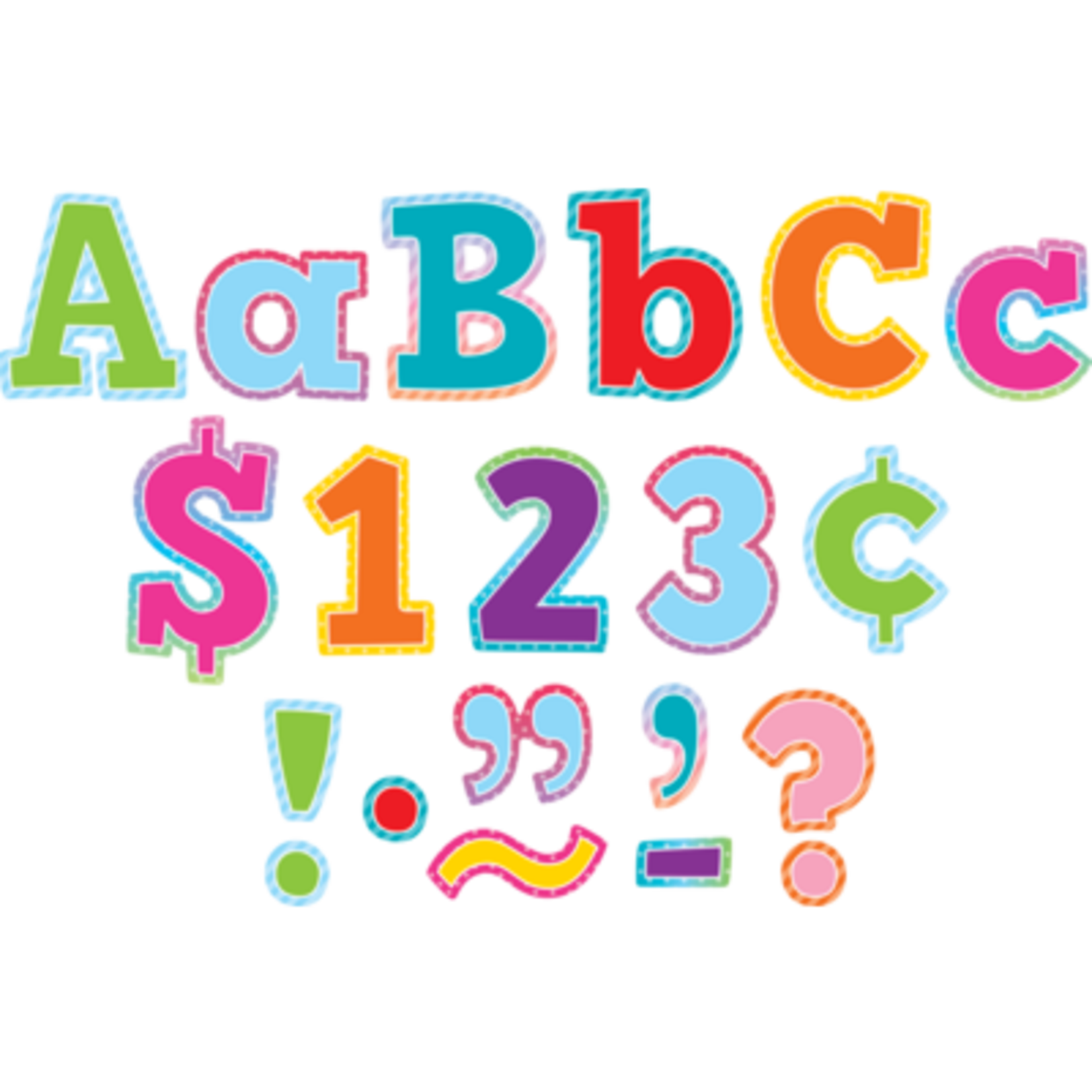 TEACHER CREATED RESOURCES Colorful Vibes Bold Block 4" Letters Combo Pack