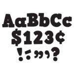TEACHER CREATED RESOURCES Black Bold Block 4" Letters Combo Pack