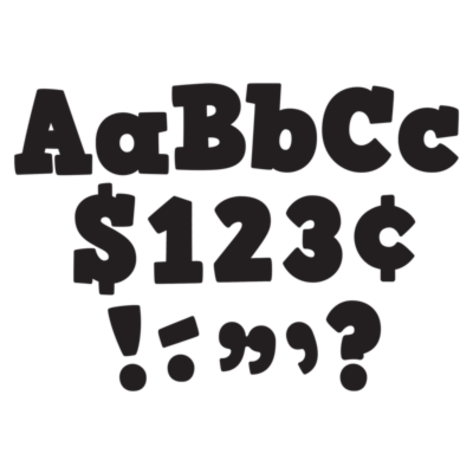 TEACHER CREATED RESOURCES Black Bold Block 4" Letters Combo Pack