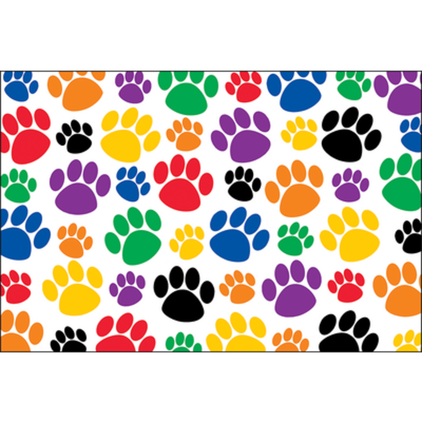 TEACHER CREATED RESOURCES Colorful Paw Prints Postcards