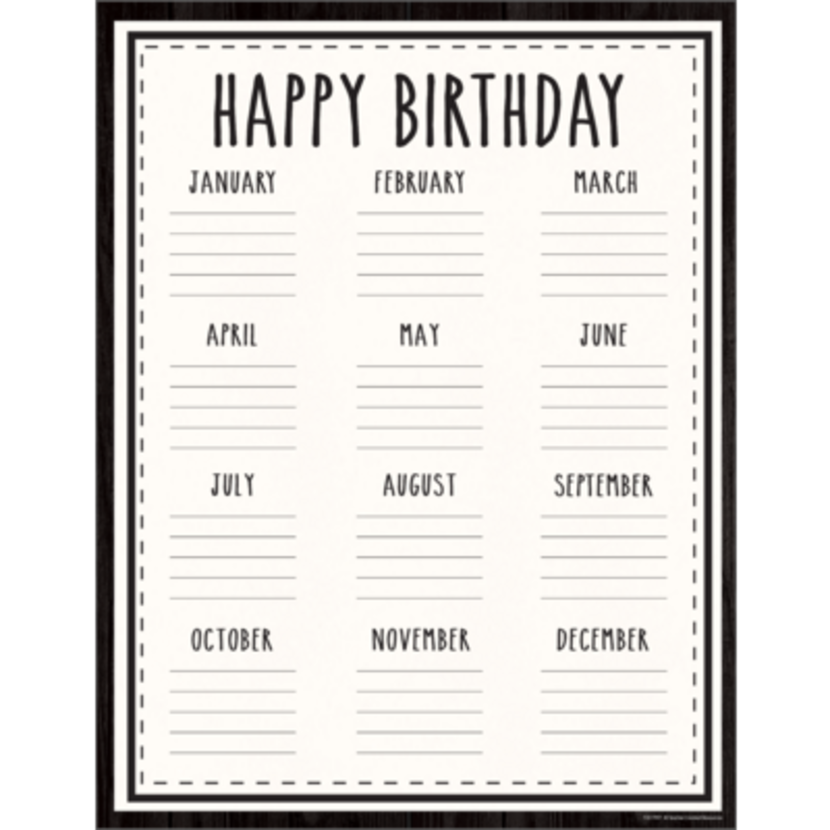 TEACHER CREATED RESOURCES Modern Farmhouse Happy Birthday Chart