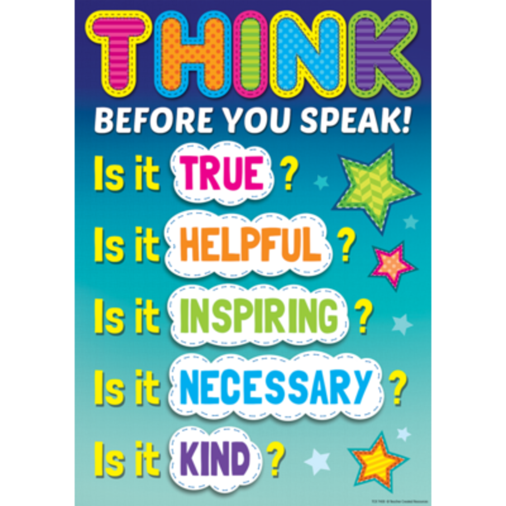 TEACHER CREATED RESOURCES Think Before You Speak Positive Poster