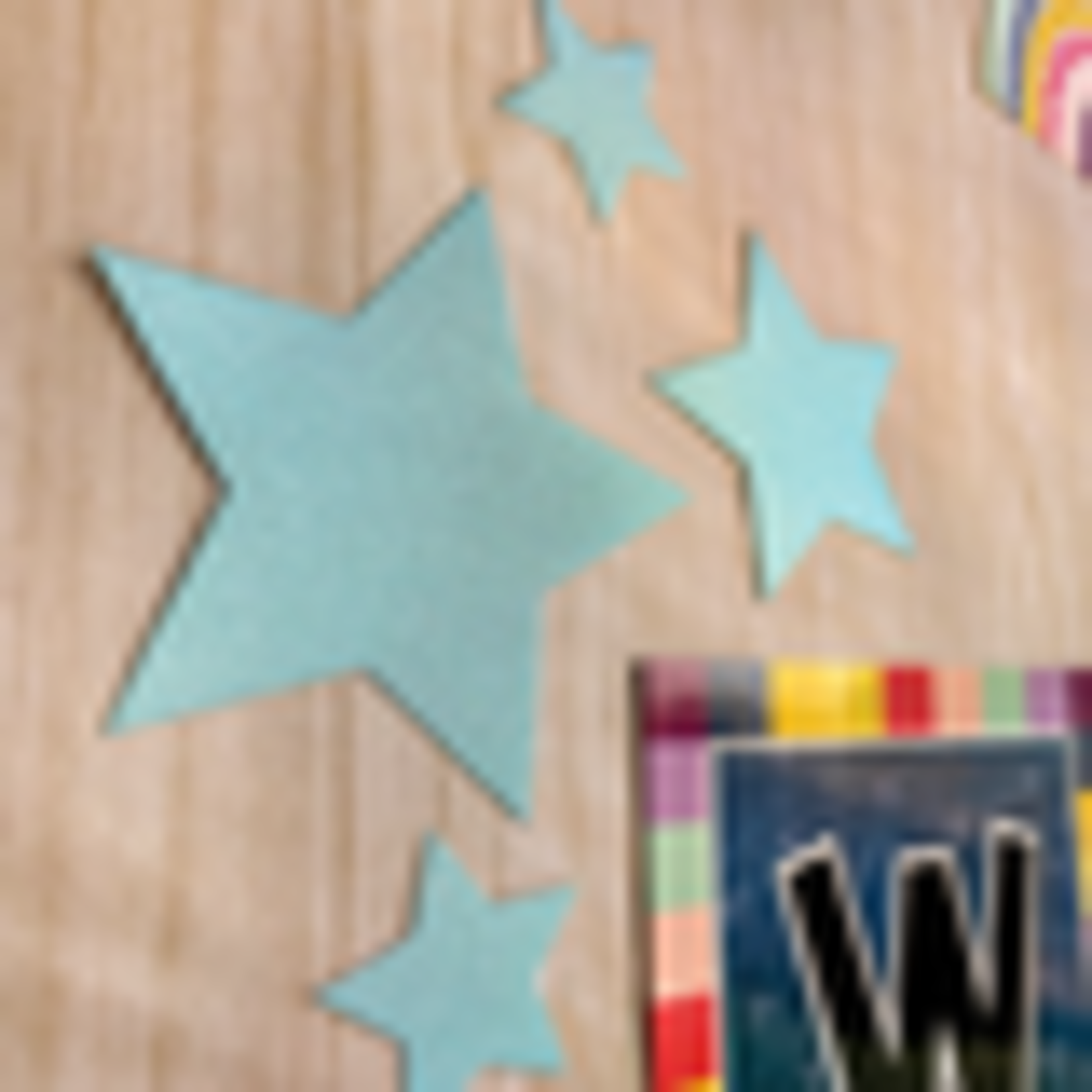 TEACHER CREATED RESOURCES Ice Blue Glitz Stars Accents - Assorted Sizes