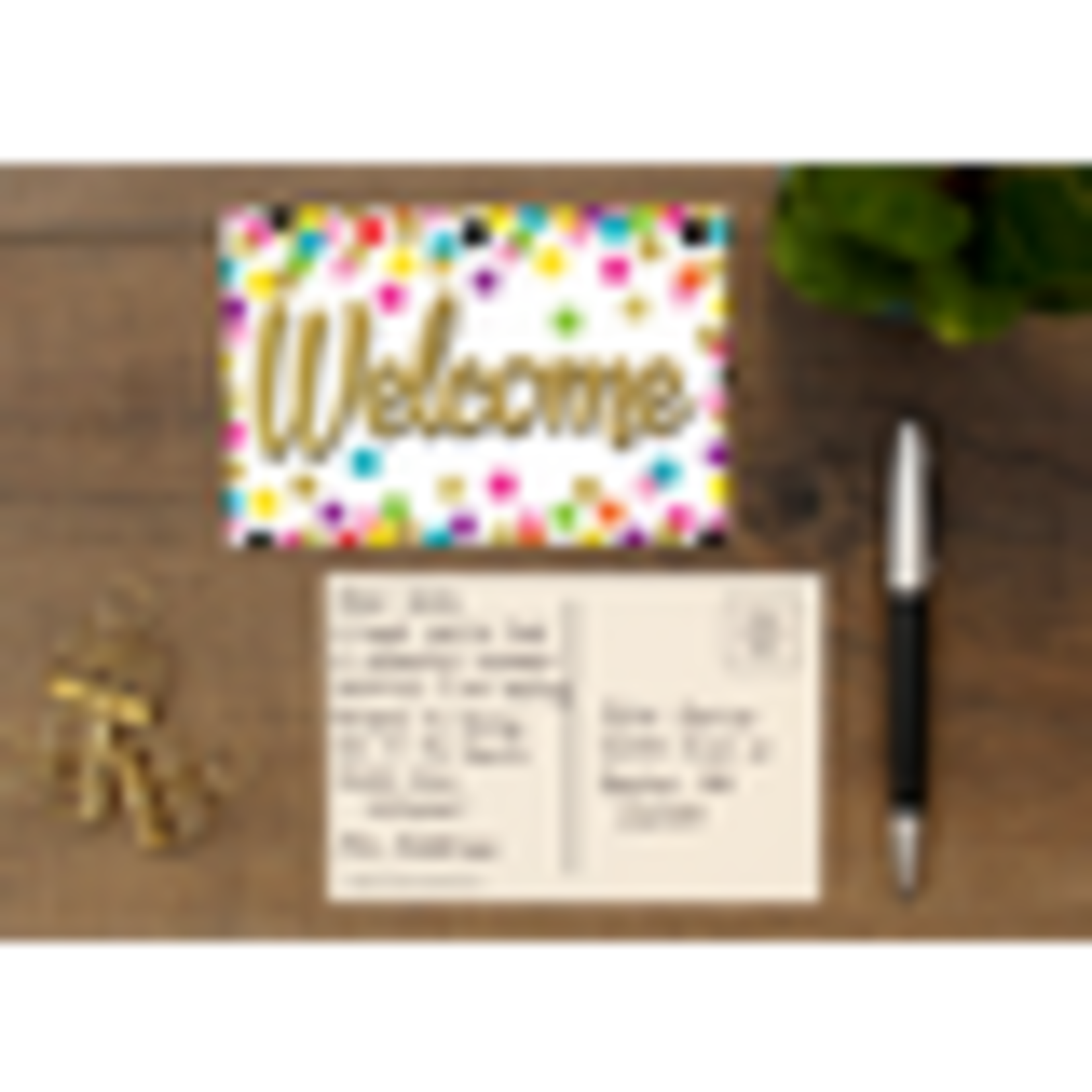 TEACHER CREATED RESOURCES Confetti Welcome Postcards