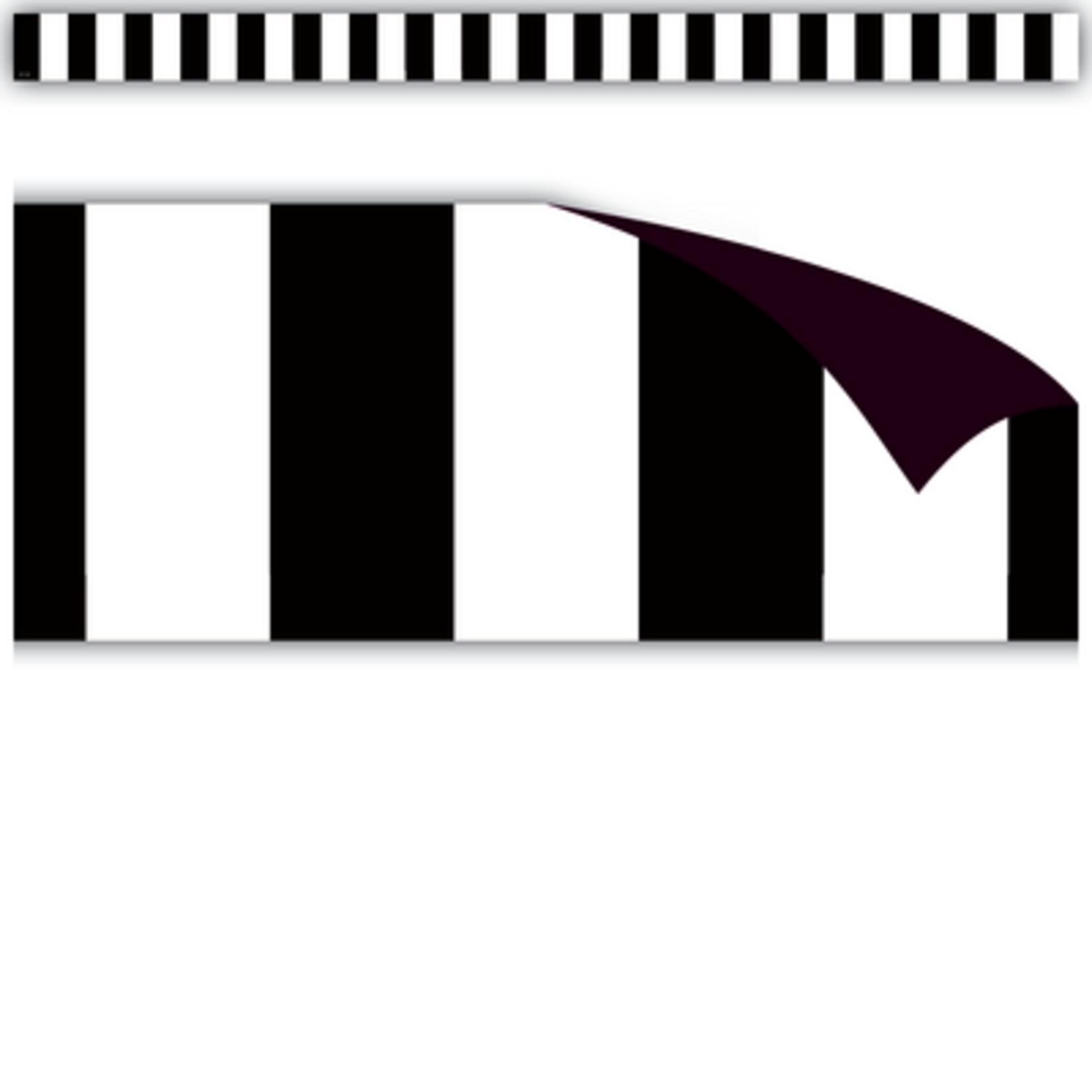 TEACHER CREATED RESOURCES Black Stripes Magnetic Border
