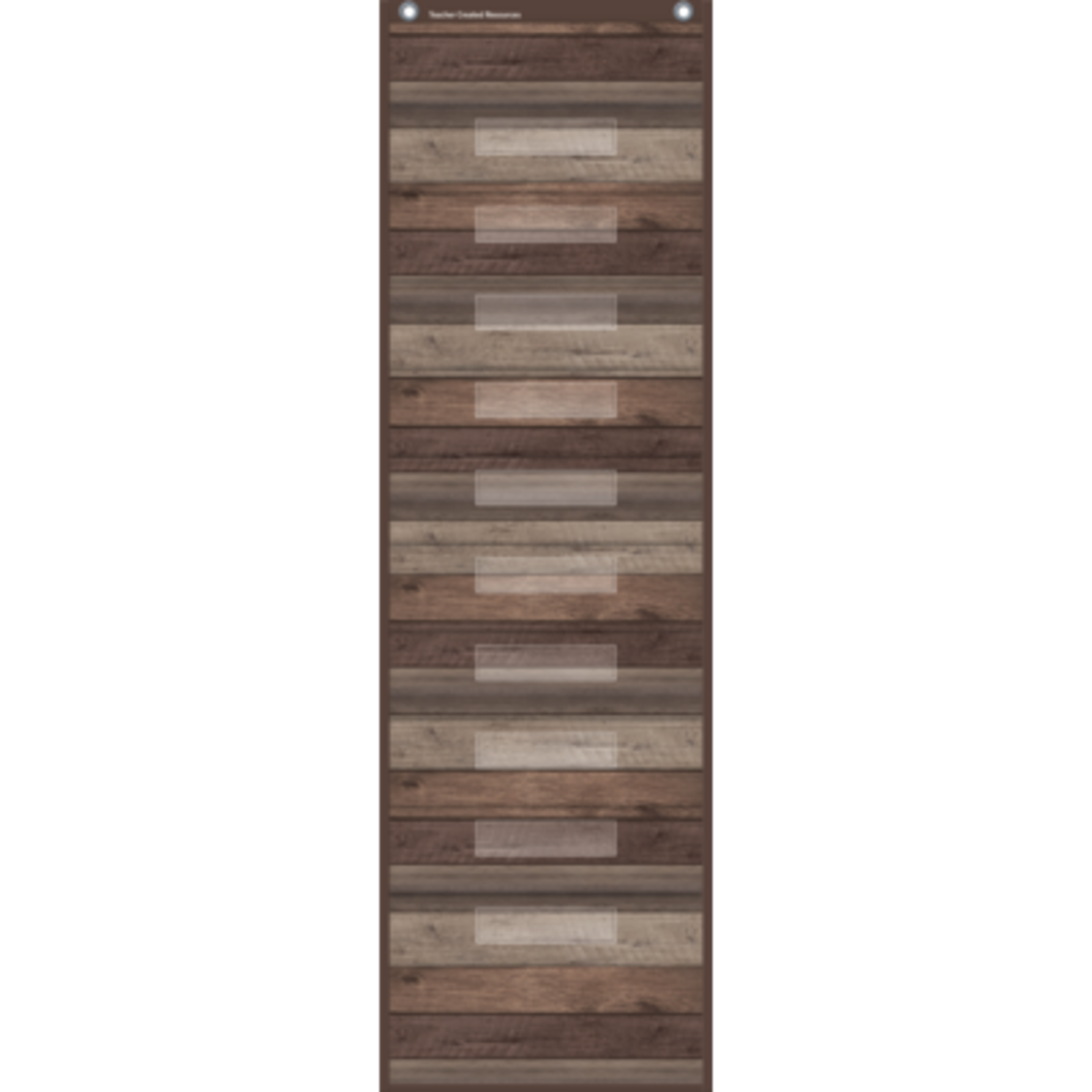 TEACHER CREATED RESOURCES Dark Wood 10 Pocket File Storage Pocket Chart