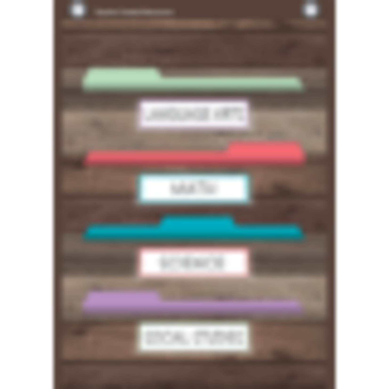 TEACHER CREATED RESOURCES Dark Wood 10 Pocket File Storage Pocket Chart