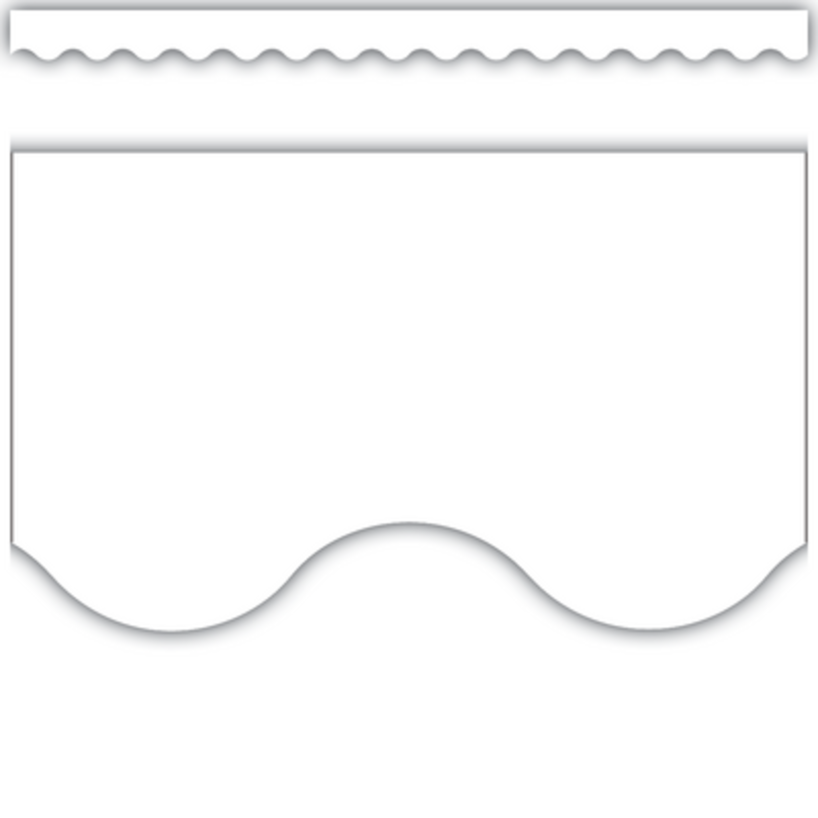 TEACHER CREATED RESOURCES White Scalloped Border Trim