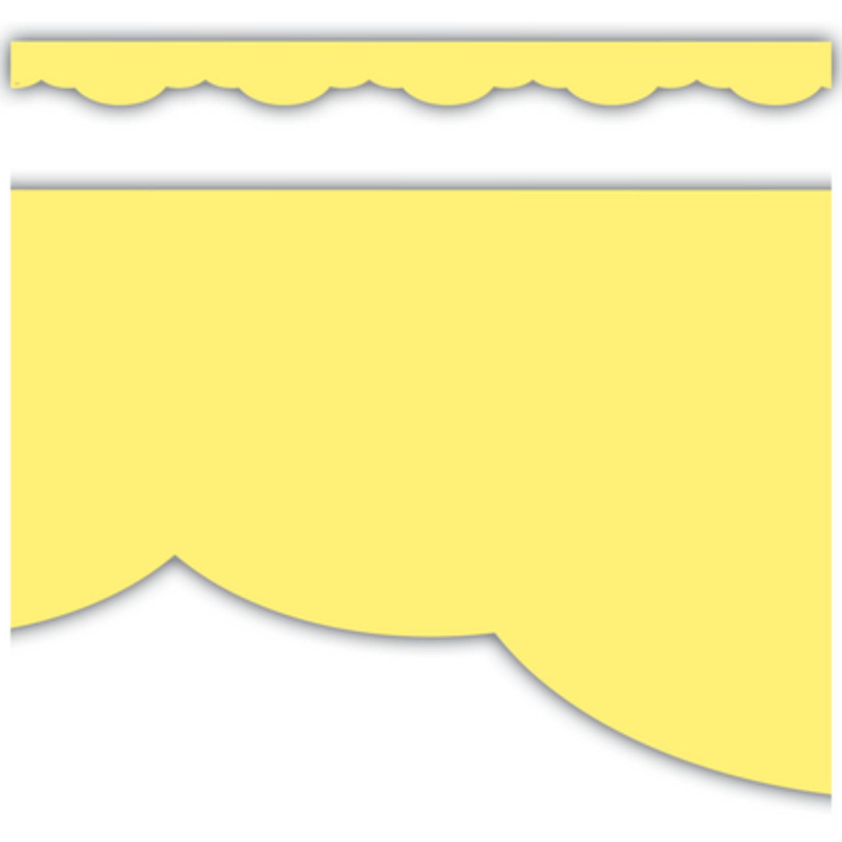 TEACHER CREATED RESOURCES Lemon Yellow Fancy Scallops Border Trim