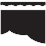 TEACHER CREATED RESOURCES Black Fancy Scallops Border Trim