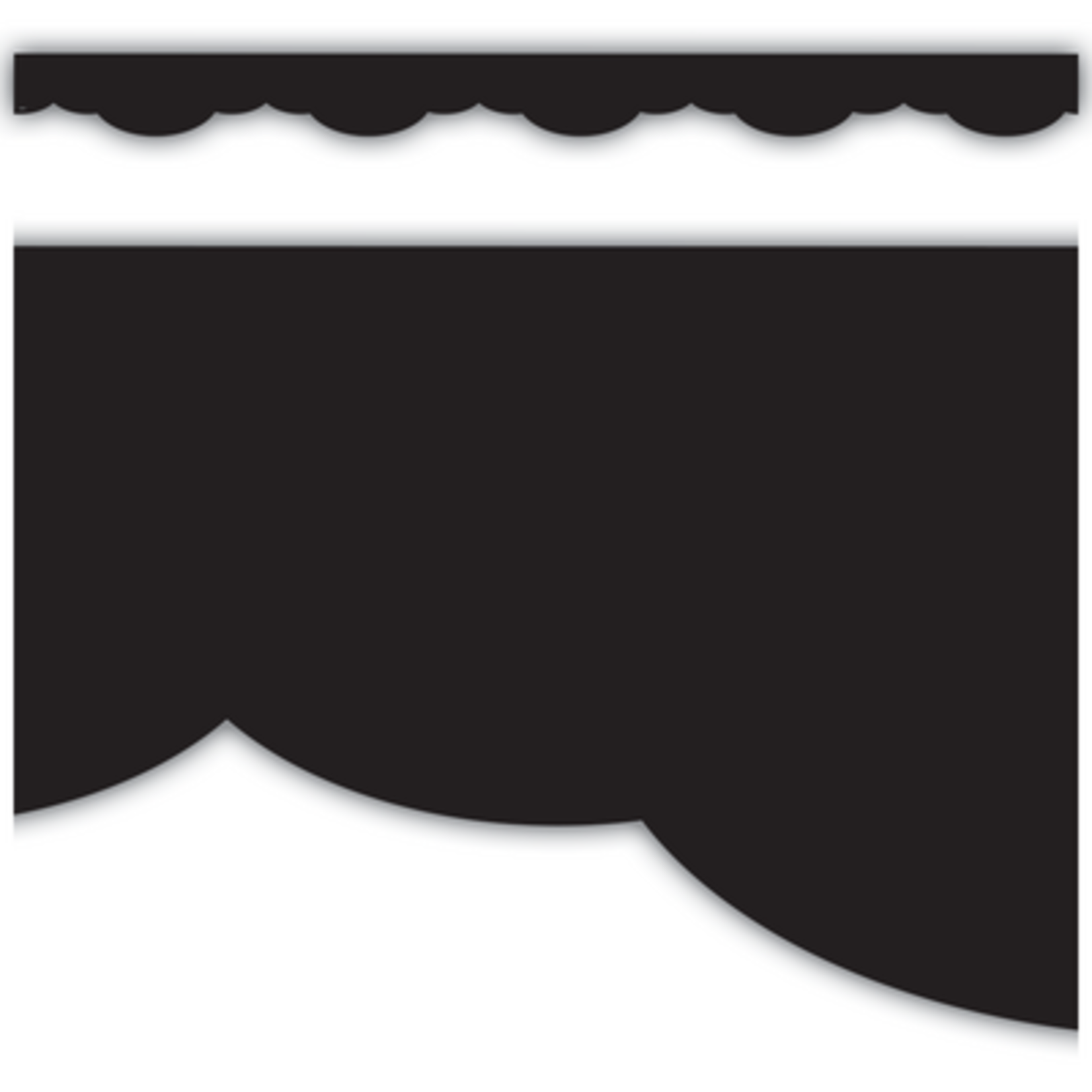 TEACHER CREATED RESOURCES Black Fancy Scallops Border Trim