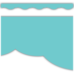 TEACHER CREATED RESOURCES Light Turquoise Fancy Scallops Border Trim