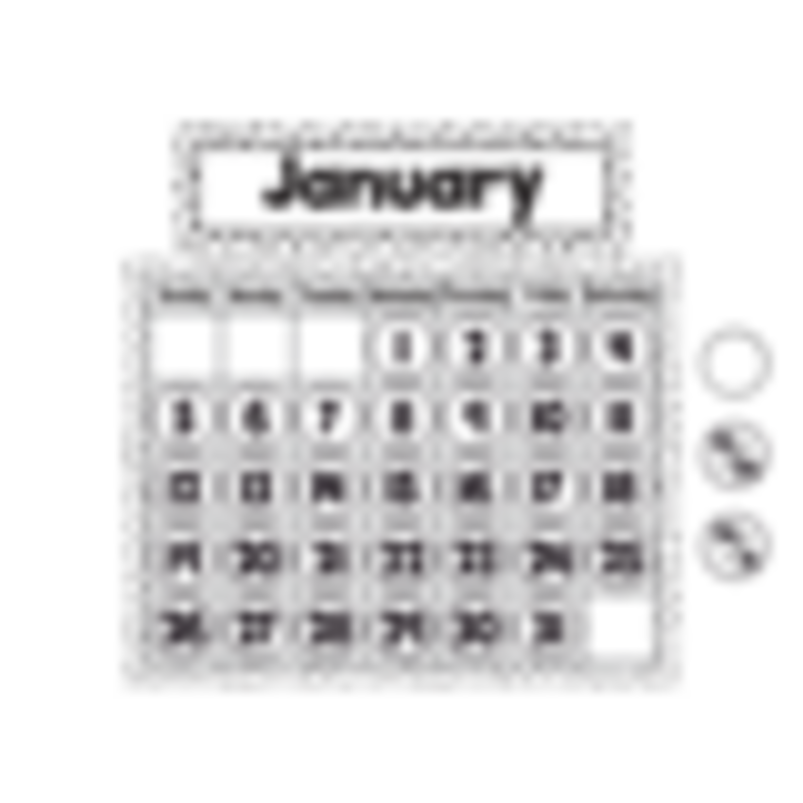 TEACHER CREATED RESOURCES Black & White Calendar Days