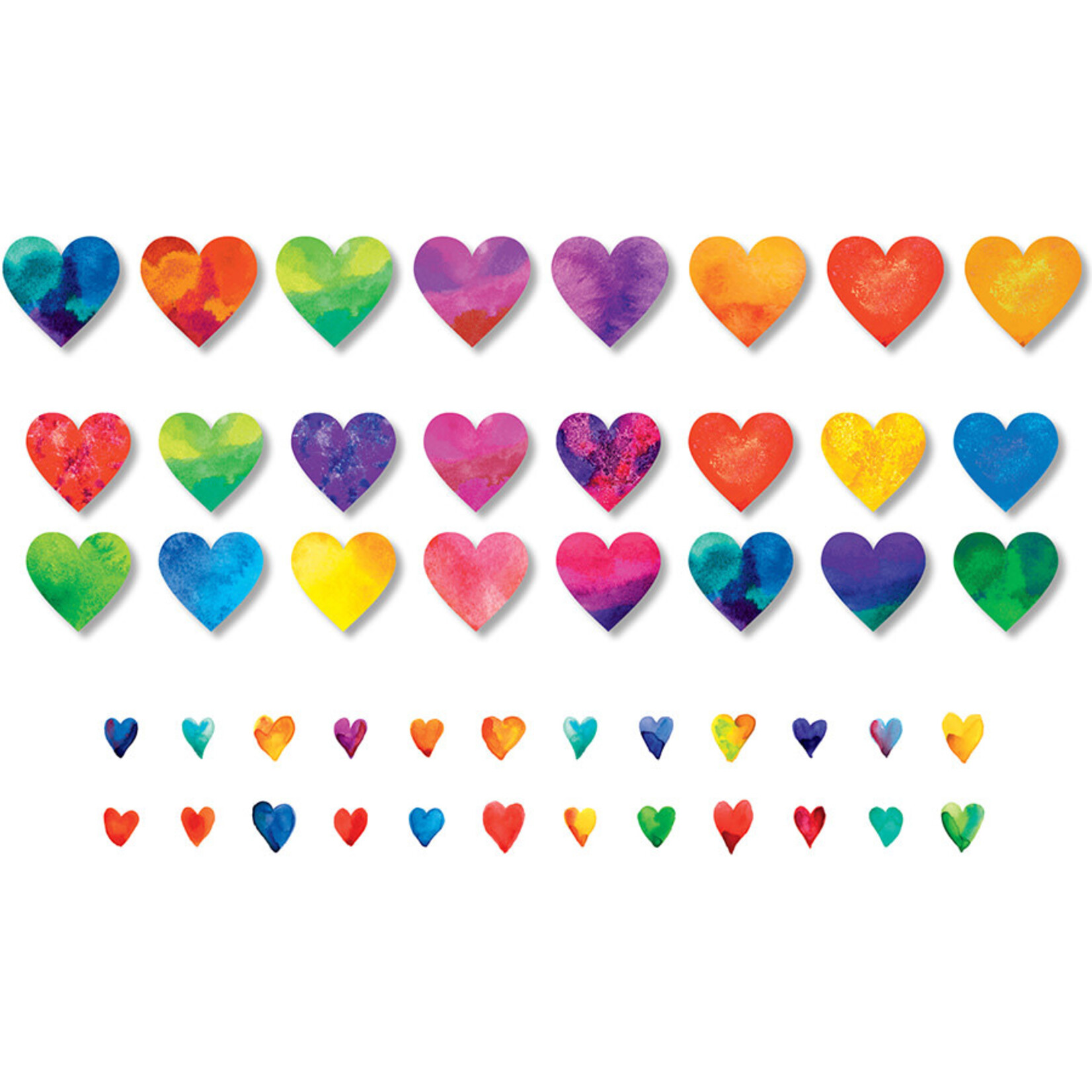 NORTH STAR TEACHER RESOURCES Watercolor Hearts Accents