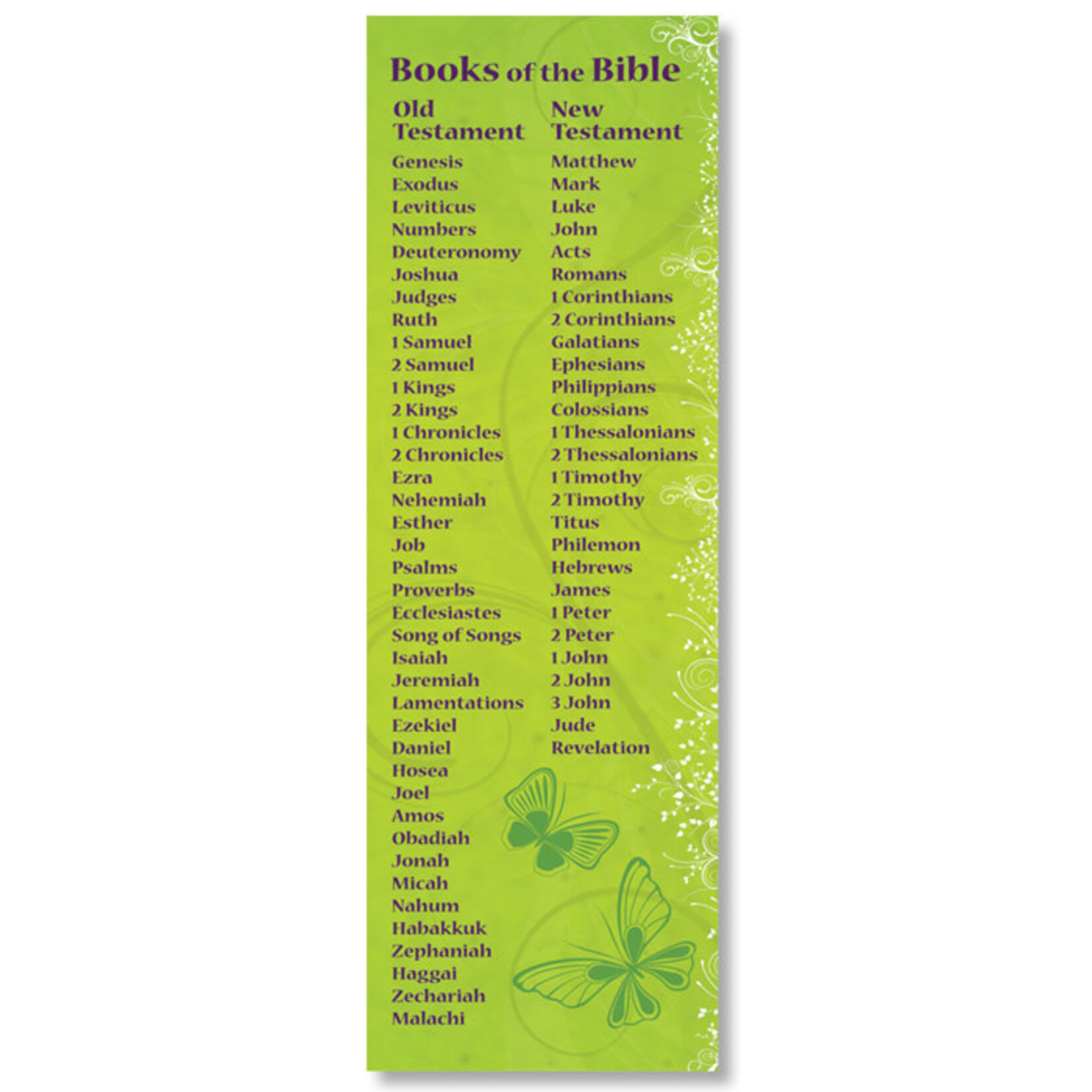 NORTH STAR TEACHER RESOURCES Books of the Bible Bookmark