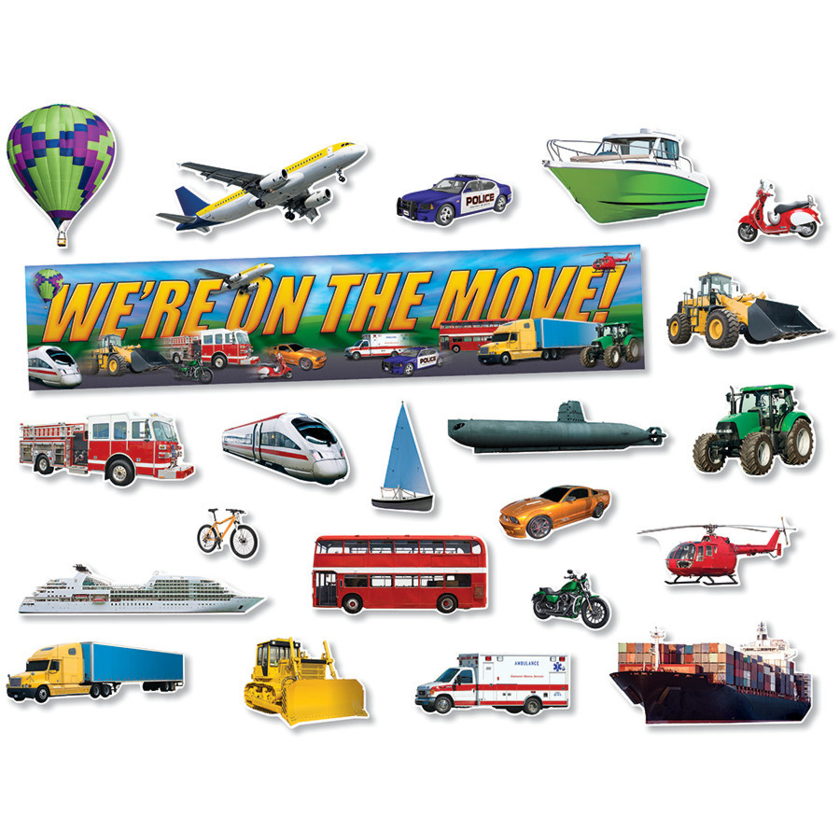 NORTH STAR TEACHER RESOURCES Transportation Bulletin Board Set