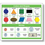 NORTH STAR TEACHER RESOURCES Adhesive Colors, Shapes, Money Desk Prompts