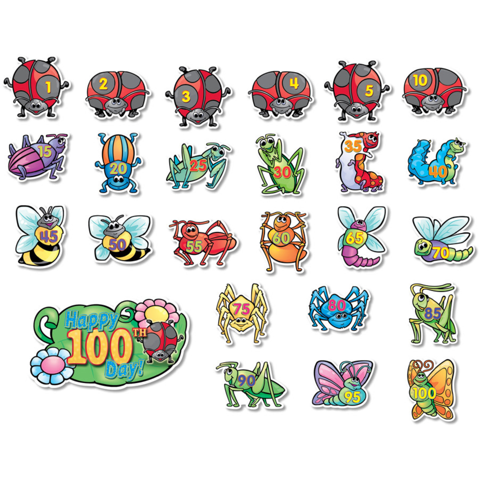NORTH STAR TEACHER RESOURCES Bugs 100th Day Bulletin Board Set