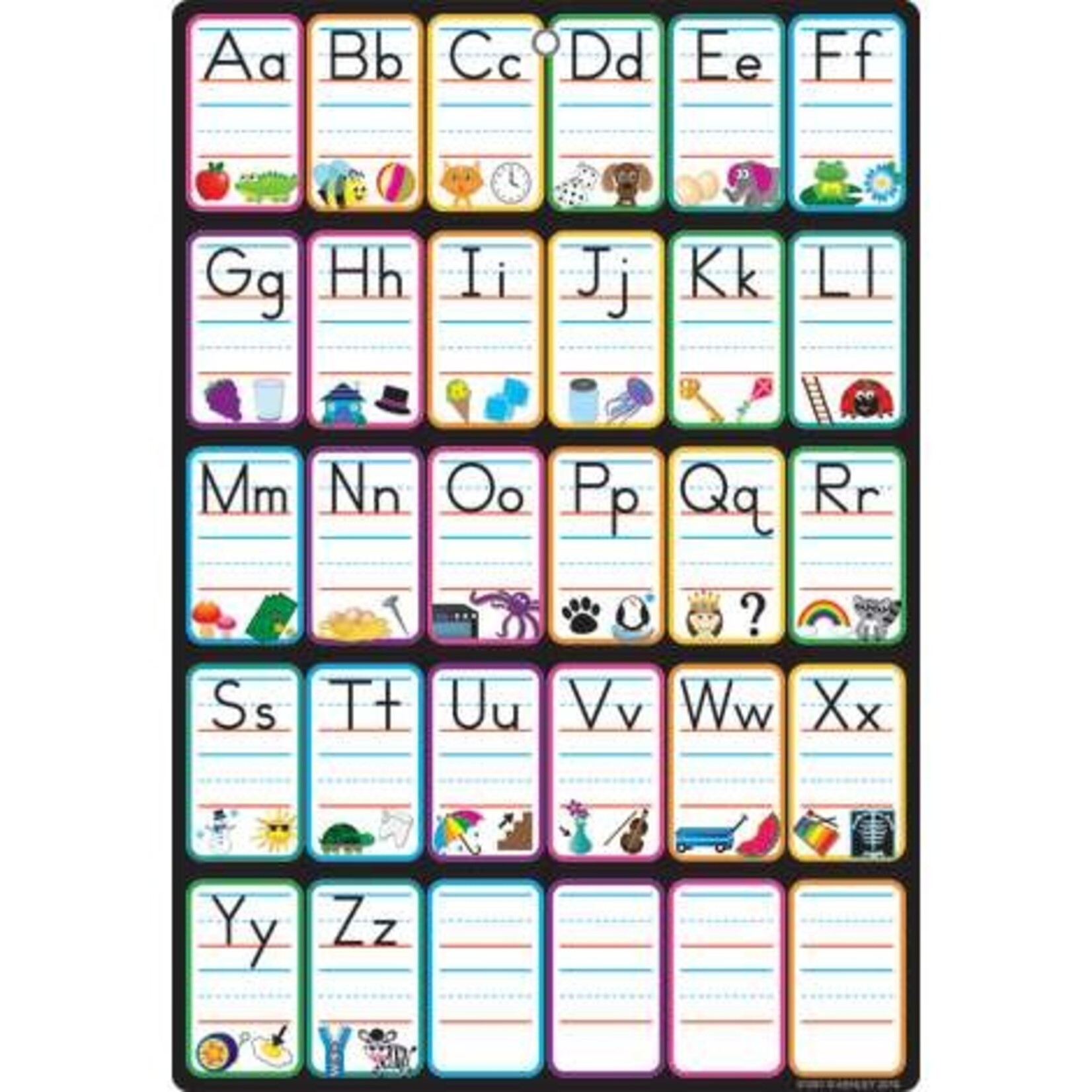 ASHLEY INCORPORATED Smart Poly® Chart 13"x19", ABC Pictures *Grommett