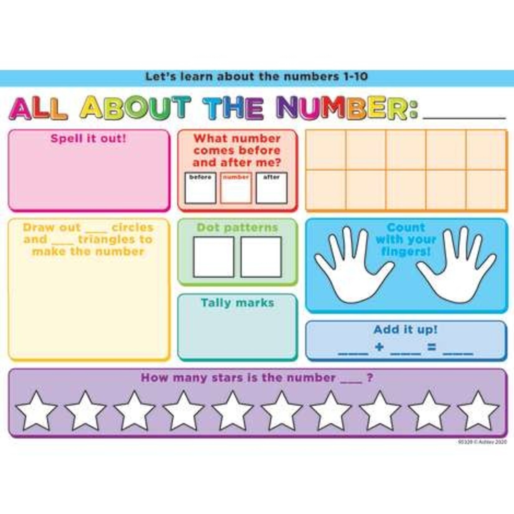 ASHLEY INCORPORATED Smart Poly® Poster - All About The Number 13" X 9.5"