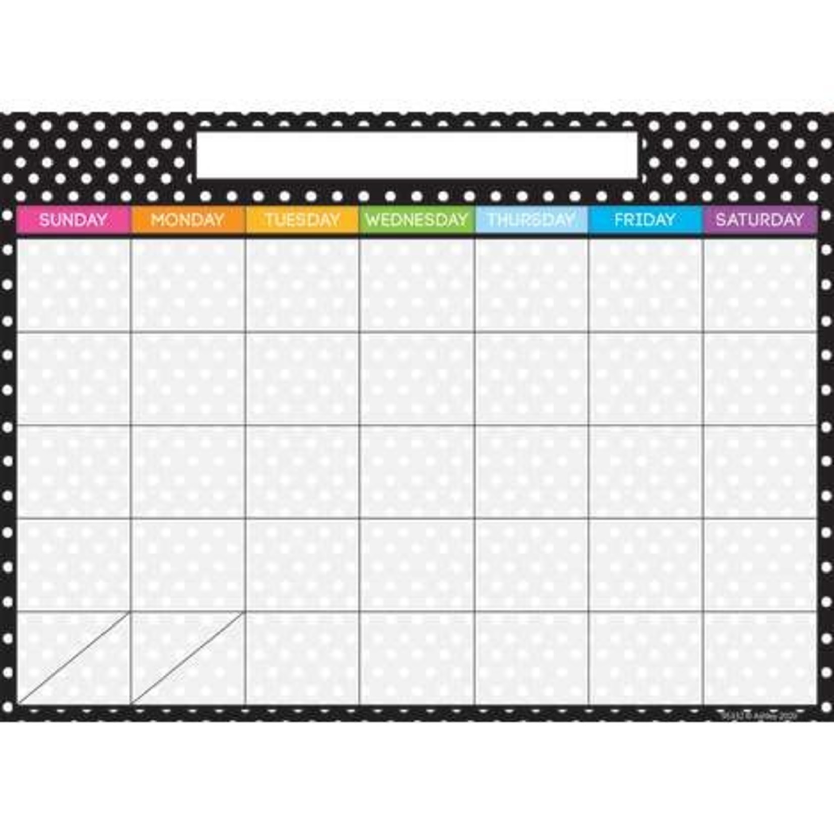 ASHLEY INCORPORATED Smart Poly® Poster - Calendar Basic 13" X 9.5"
