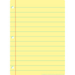 ASHLEY INCORPORATED Smart Poly - Yellow Notebook Paper 13" X 9.5"