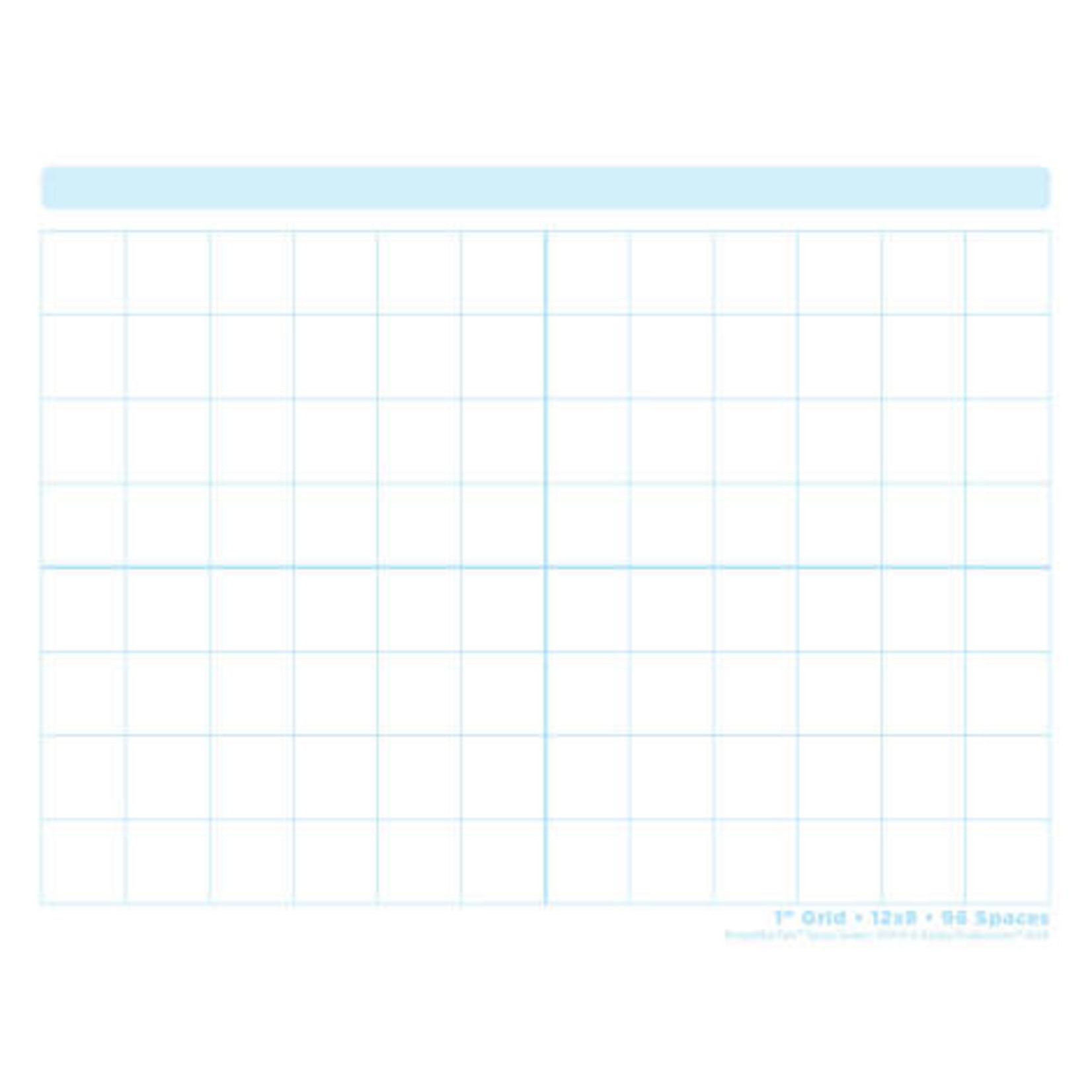 ASHLEY INCORPORATED Smart Poly Poster - 1" Grid Blocks 13" X 9.5"