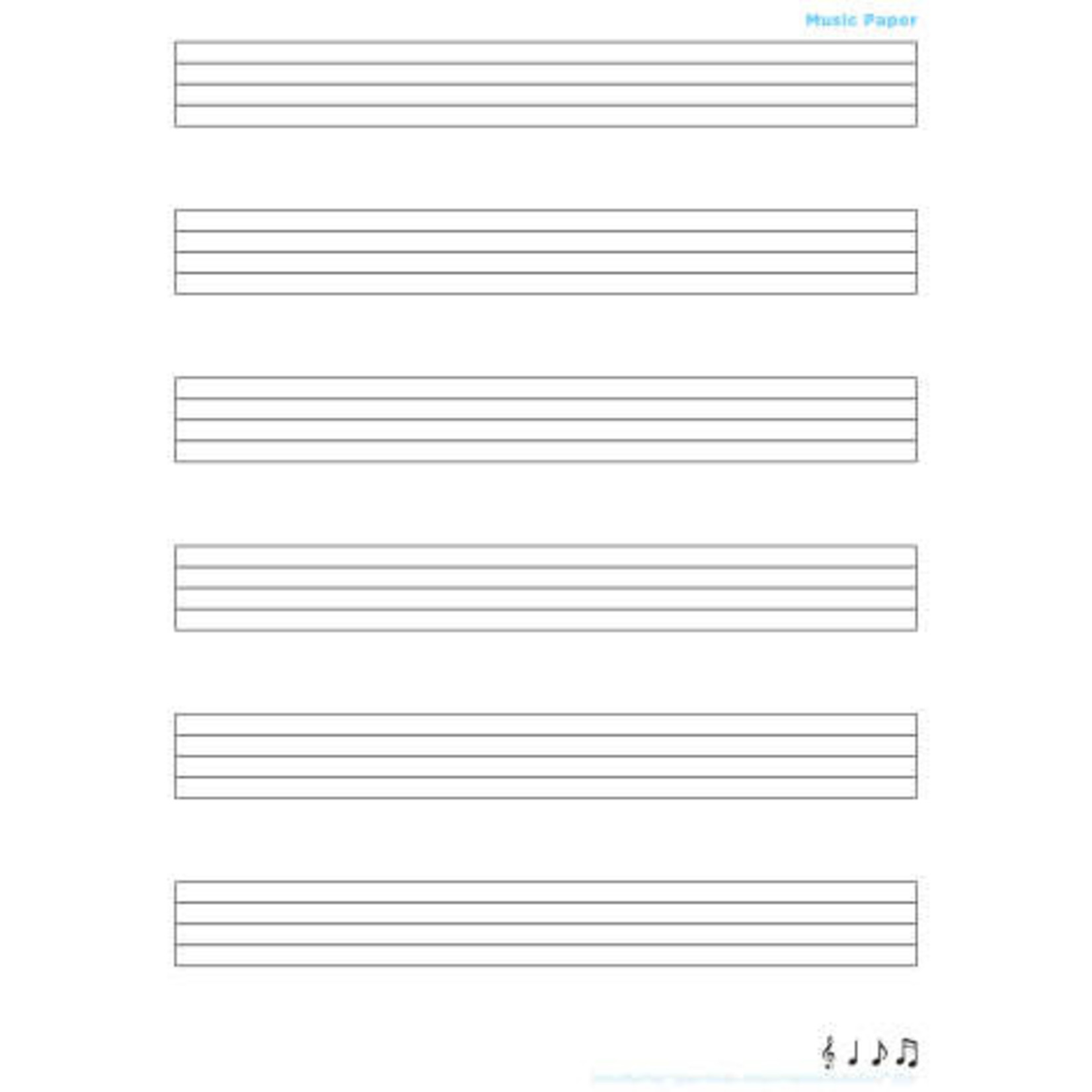 ASHLEY INCORPORATED Smart Poly® Poster- Music Staves 13" X 9.5"