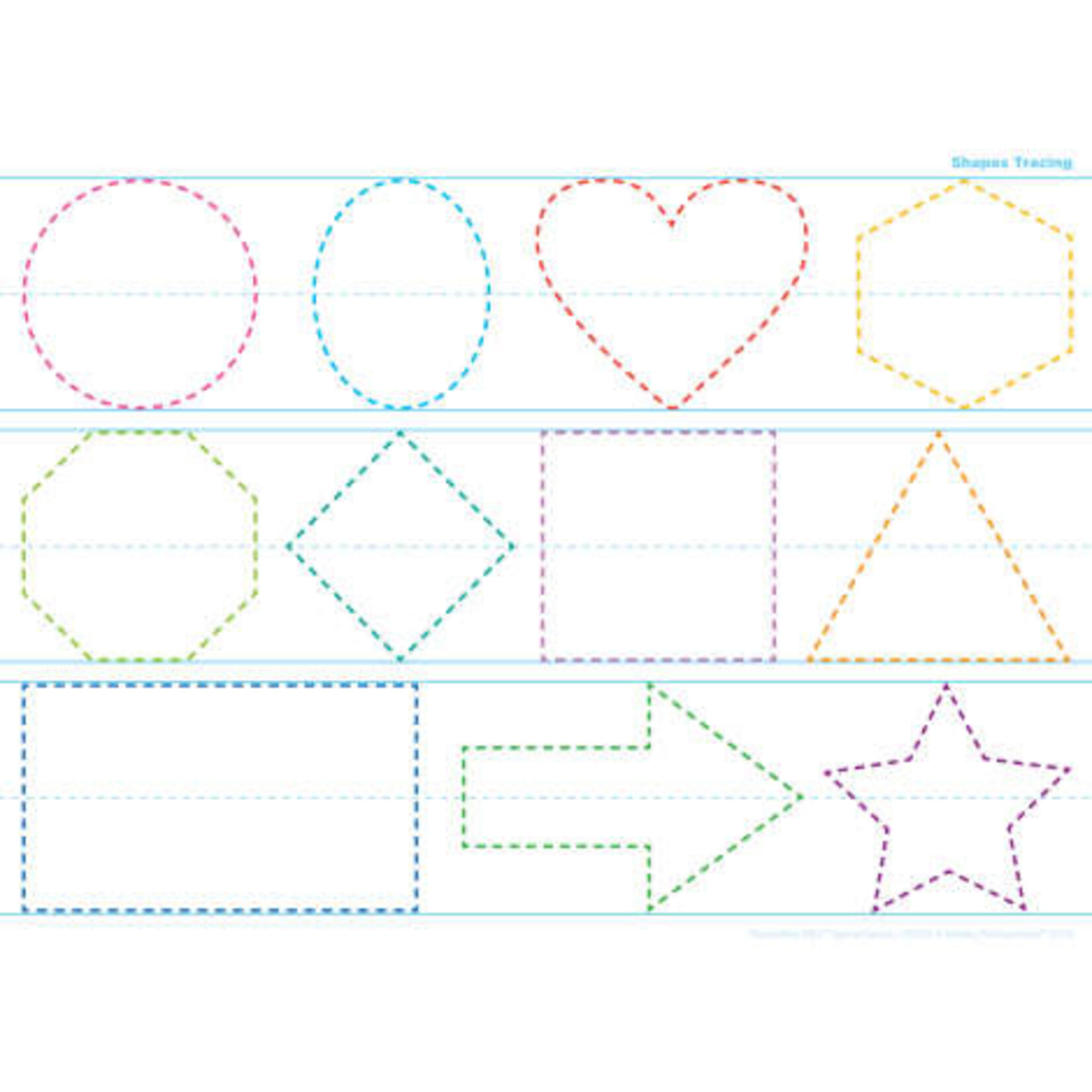 ASHLEY INCORPORATED Smart Poly® Poster - Shapes Tracing, 13" X 9.5"