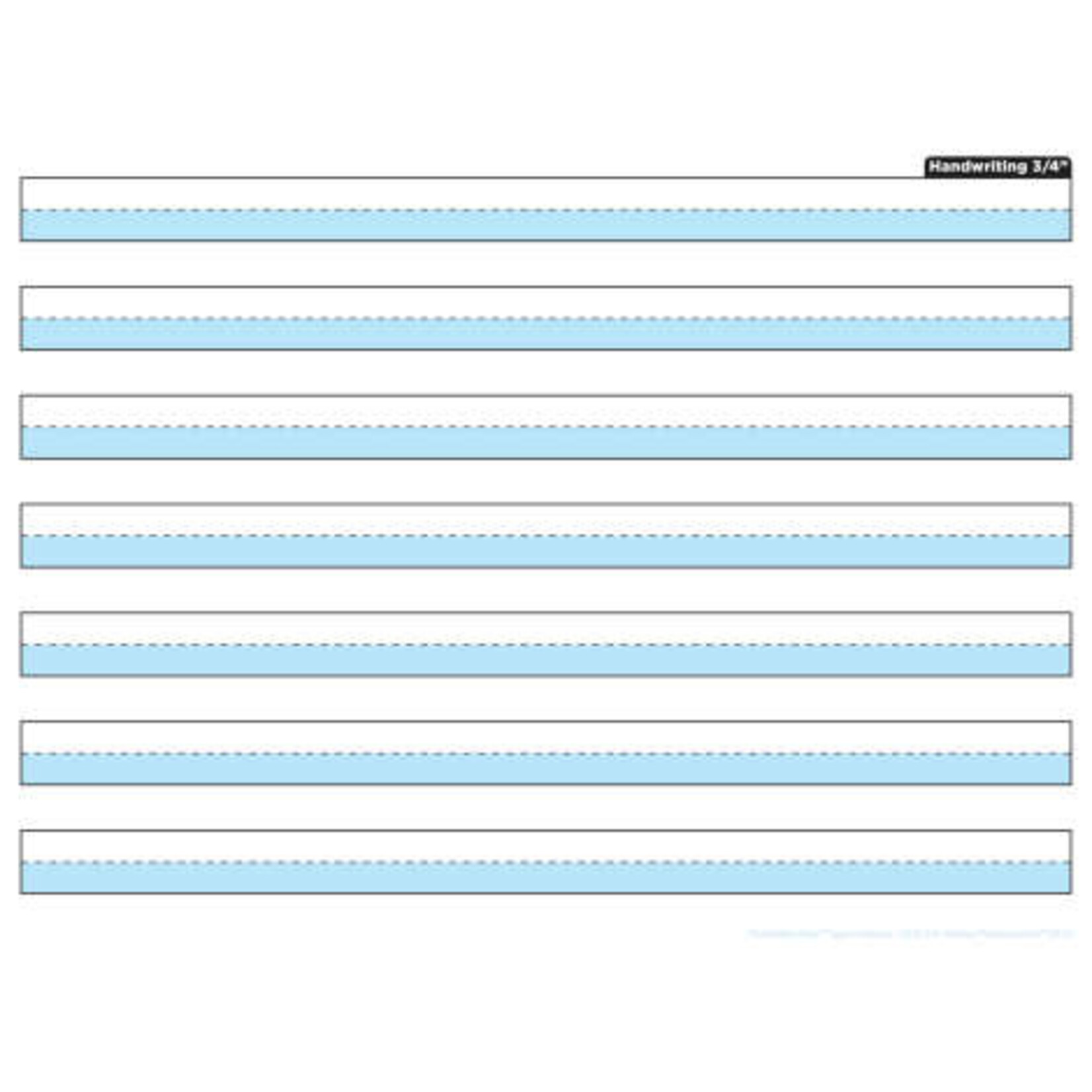 ASHLEY INCORPORATED Smart Poly® Poster - .75" Handwriting Highlighted Blue 13" X 9.5"