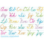 ASHLEY INCORPORATED Smart Poly Poster - Traditional Cursive Handwriting 13" X 9.5"