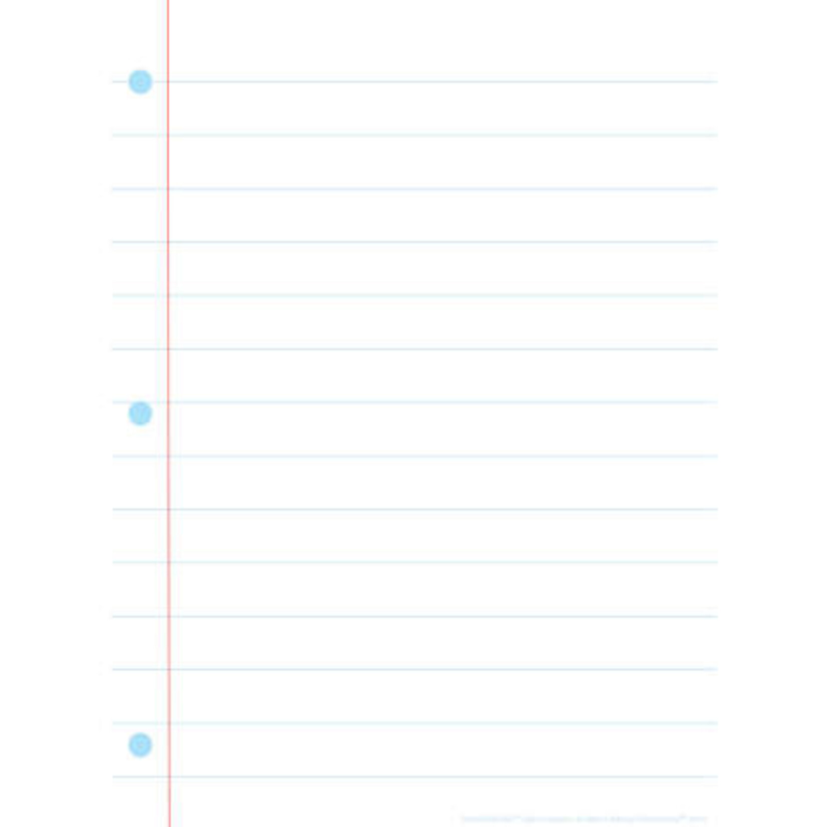 ASHLEY INCORPORATED Smart Poly® Poster - White Notebook Paper 13" X 9.5"