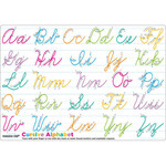 ASHLEY INCORPORATED Smart Poly Poster - Traditional Cursive Handwriting 12" X 17.25"