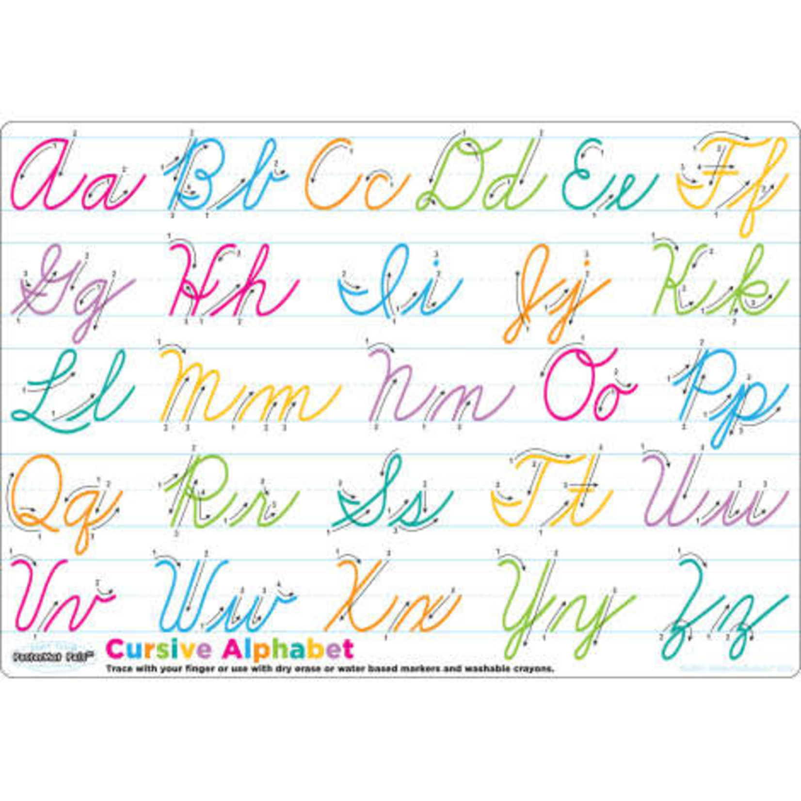 ASHLEY INCORPORATED Smart Poly® Poster - Traditional Cursive Handwriting 12" X 17.25"