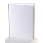 ASHLEY INCORPORATED Blank Hardcover Book, Portrait, 4" X 5", White