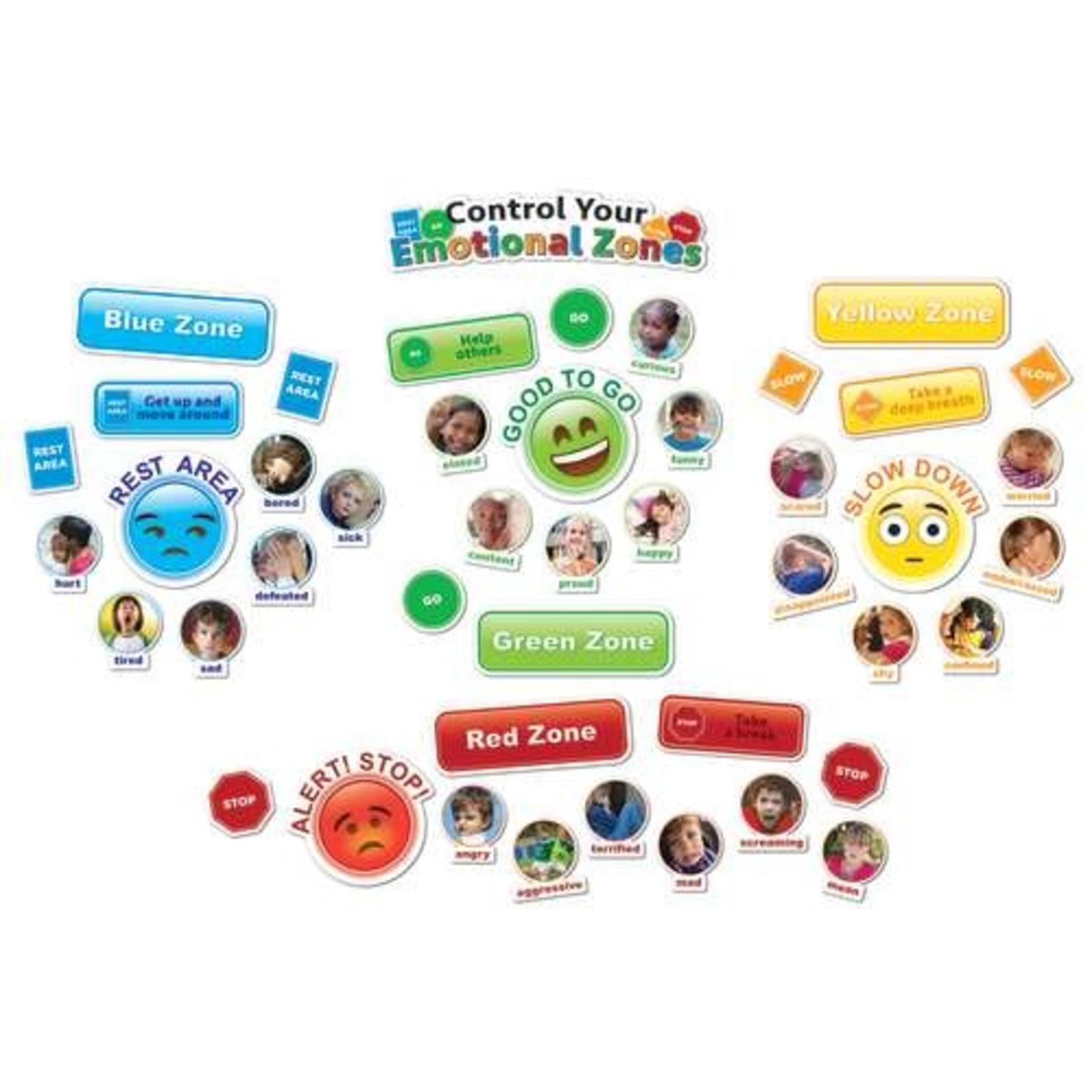 ASHLEY INCORPORATED Smart Poly® Mini Bulletin Board Set, Stop Light Behavior