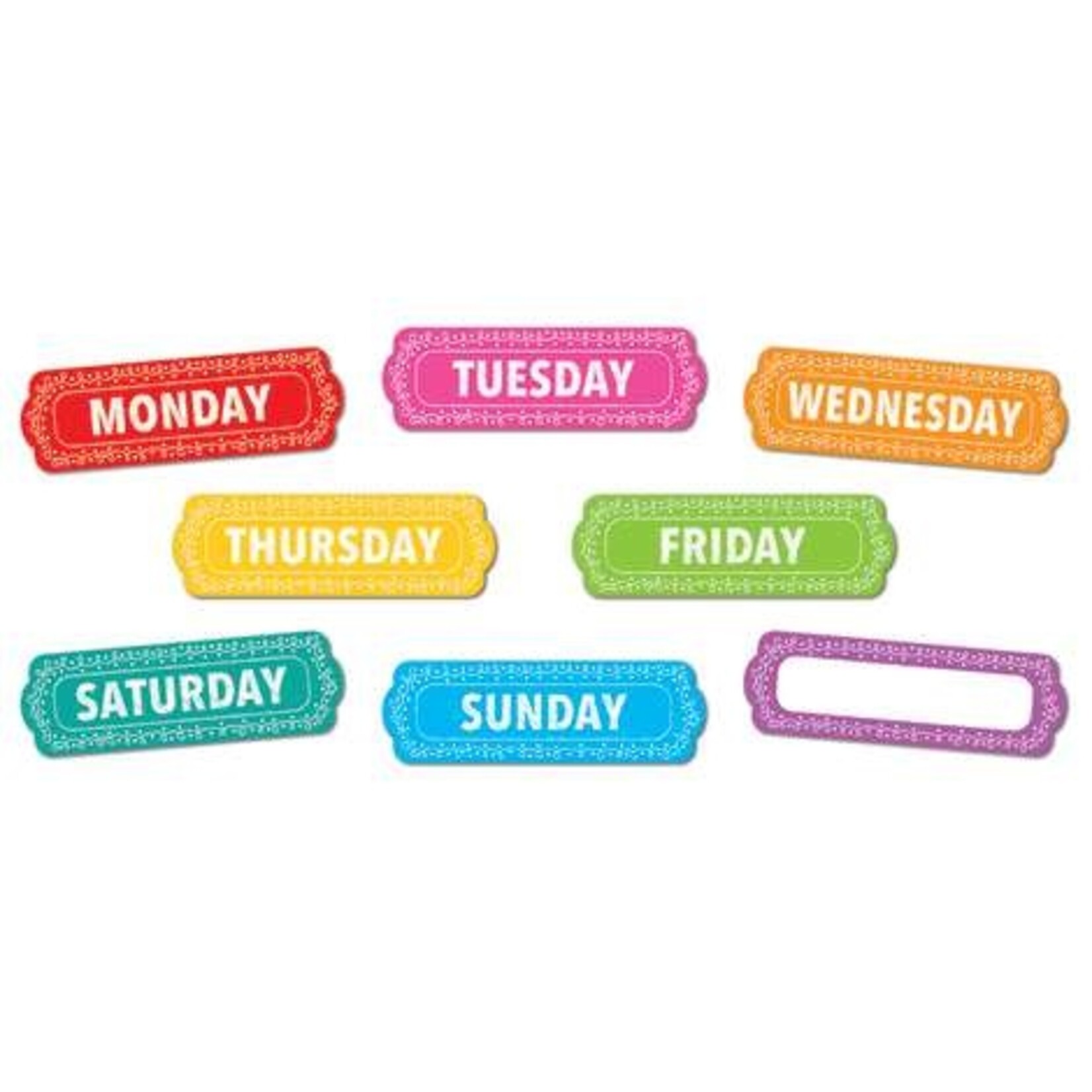 ASHLEY INCORPORATED Magnetic Die-Cut Border, Chalk Loops Days Of The Week