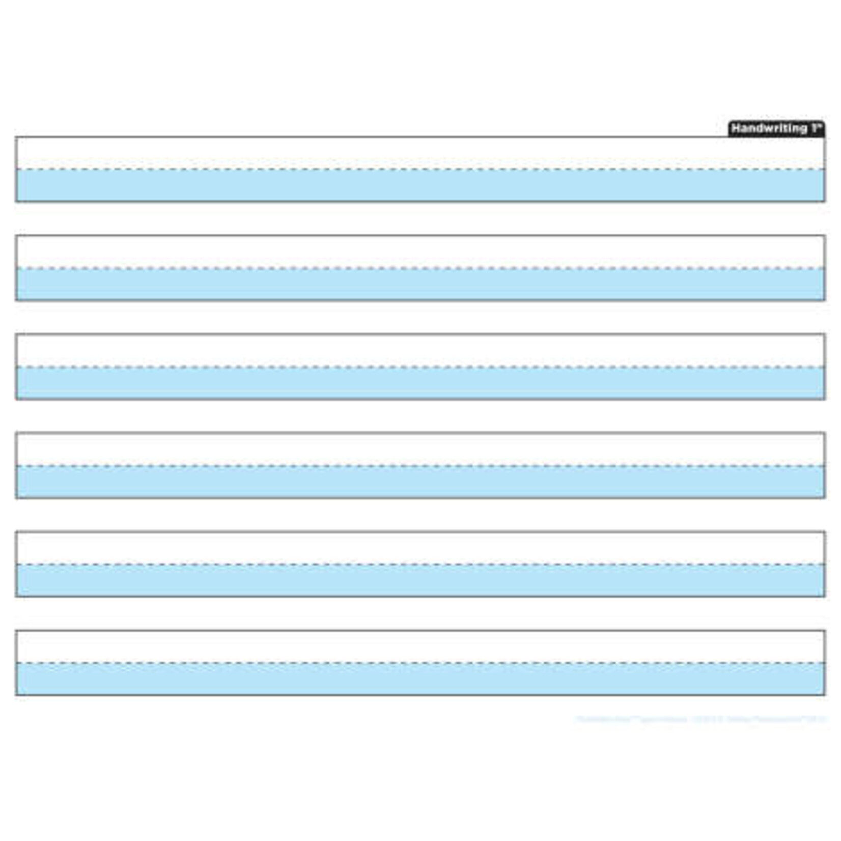 ASHLEY INCORPORATED Smart Poly® Poster - 1" Handwriting Highlighted Blue, 13" X 9.5"