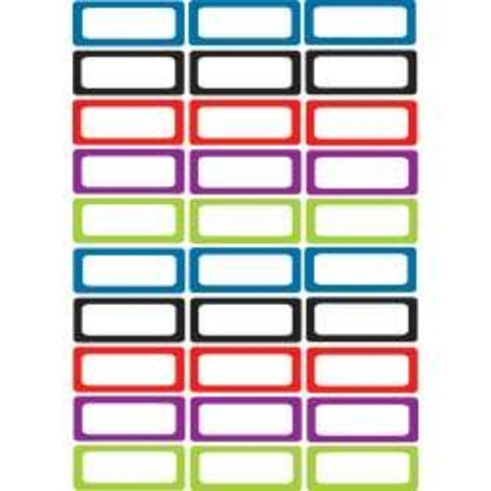 ASHLEY INCORPORATED Magnetic Die-Cut Small Foam Nameplates & Labels, 30 Pcs, Solid Assorted Colors