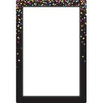 ASHLEY INCORPORATED Smart Poly Chart Black Confetti Blank 13" X 19"