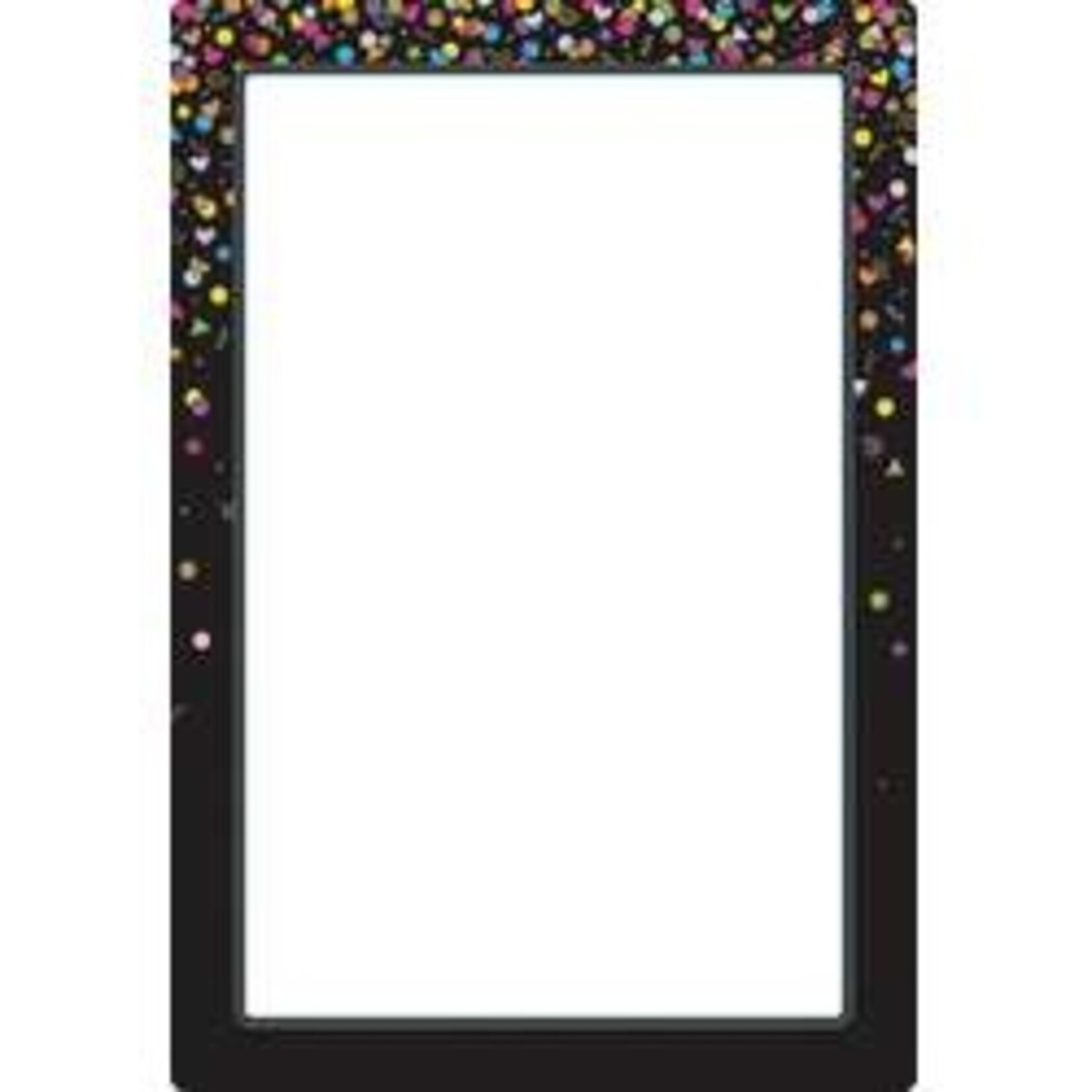 ASHLEY INCORPORATED Smart Poly® Chart Black Confetti Blank 13" X 19"