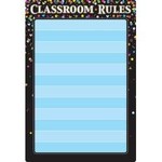ASHLEY INCORPORATED Smart Poly Chart Black Confetti Classroom Rules 13" X 19"