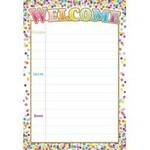 ASHLEY INCORPORATED Smart Poly Chart Confetti Welcome 13" X 19"