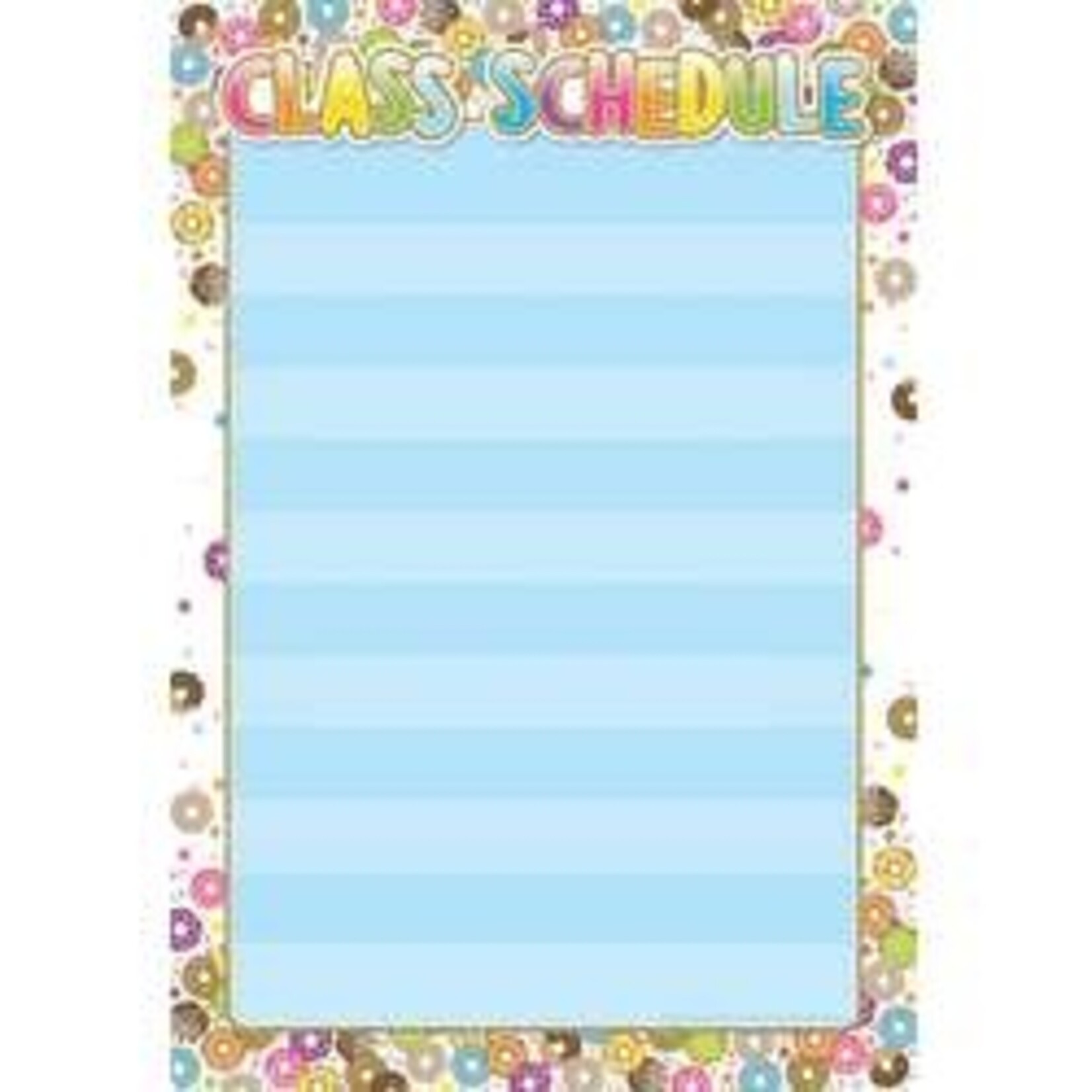 ASHLEY INCORPORATED Smart Poly® Chart DonutFetti® Class Schedule 13" X 19"