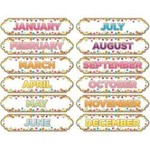 ASHLEY INCORPORATED Magnetic Die-Cut Timesavers & Labels, Confetti Months Of The Year
