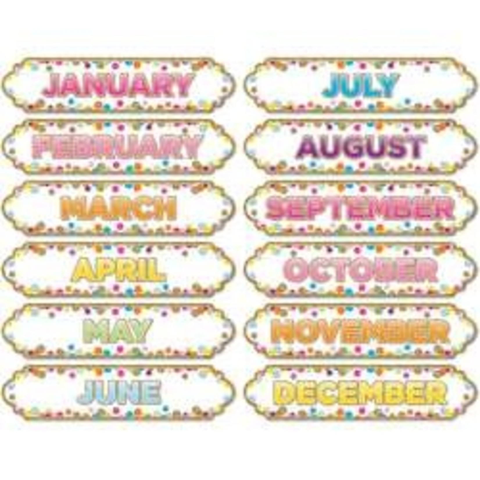 ASHLEY INCORPORATED Magnetic Die-Cut Confetti Months Of The Year