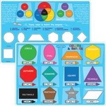 ASHLEY INCORPORATED Smart Poly® Learning Mat 12"X17", Double-Sided, Colors & Shapes