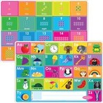 ASHLEY INCORPORATED Smart Poly® Learning Mat 12"X17", Double-Sided, ABC & Numbers 1-20