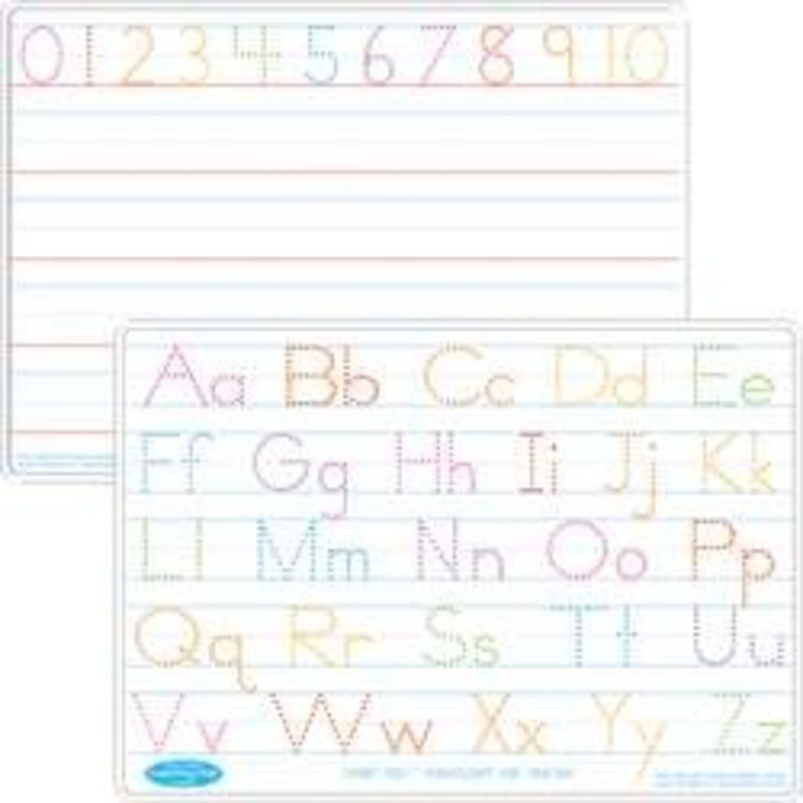 ASHLEY INCORPORATED Smart Poly® Learning Mat 12"X17", Double-Sided,Traditional Manuscript Tracing