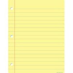 ASHLEY INCORPORATED Smart Poly Chart 17"X22", Big Light Yellow Notebook Paper